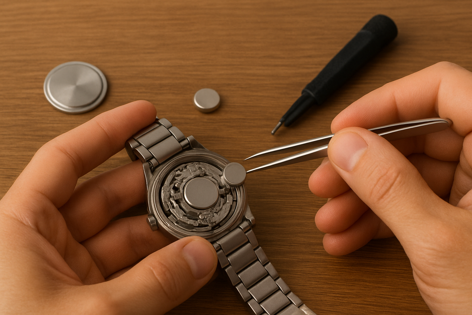Image of a Watch Battery Replacement.